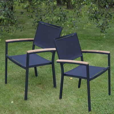 Fauteuils alu et textilène Casablanca (lot de 2) GECKO JARDIN