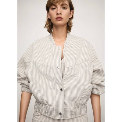 Blouson en jean rayures MANGO