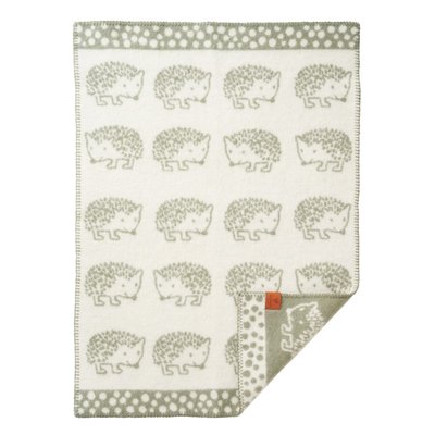Plaid bébé laine recyclée hérissons  Hedgehog KLIPPAN