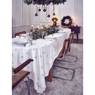 Nappe broderie dorée en coton tramé CYRILLUS