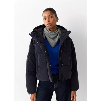 Anorak enduit à capuche MANGO TEEN