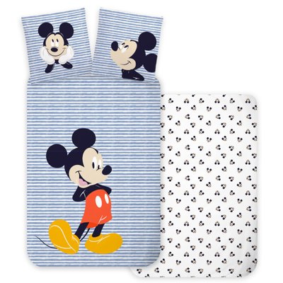 Parure de Lit Bébé Coton Réversible Disney MICKEY