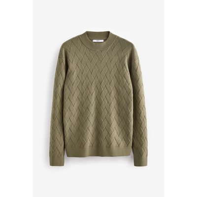 Pull ras du cou zippé doux texturé NEXT