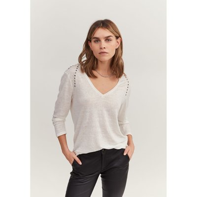 Tee shirt lin femme manches longues discount