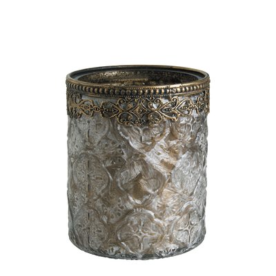 Photophore Vase brun givré - Moyen modèle MATHILDE M