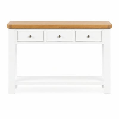 Console blanche style bord de mer 3 tiroirs VELIA PIER IMPORT