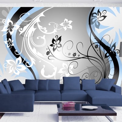 Papier peint intissé panoramique Art-flowers (blue) EDEN