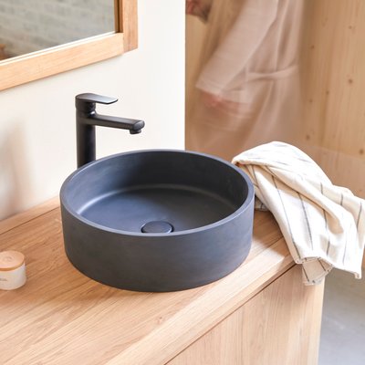 Vasque ronde en terrazzo black GINA TIKAMOON