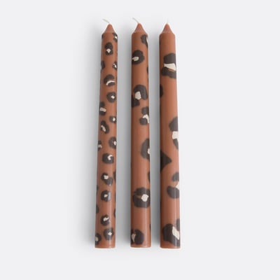 Lot de 3 bougies imprimées léopard, Azhar LA REDOUTE INTERIEURS
