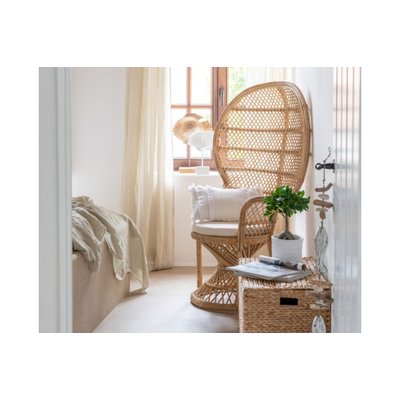 Fauteuil pomare en rotin avec coussin - TAHITI HELLIN, DEPUIS 1862