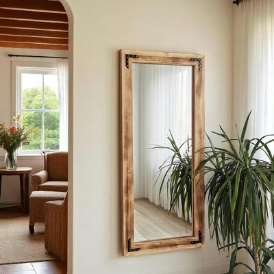 Miroir mural en bois clair - format vertical HILO PIER IMPORT
