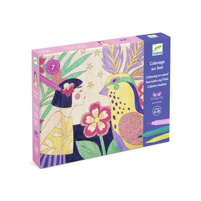 Coloriage sur bois - Sweet girls - DJECO