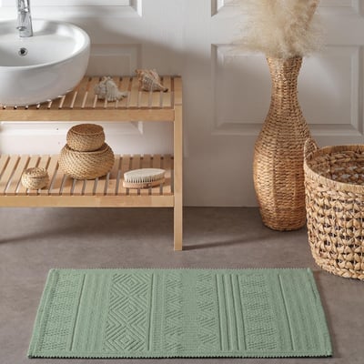 Tapis de bain et descente de lit en coton 1500 g/m² PUNTO PATCH SENSEI MAISON