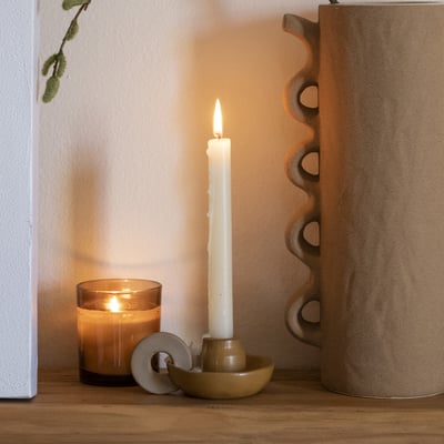 Bougeoir - Céramique beige - NOTTE MAISON AUBERTIN