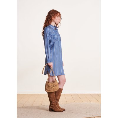 Robe chemise courte à rayures LA FEE MARABOUTEE
