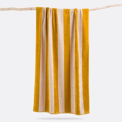 Anduze Stripe 100% Cotton Velour Beach Towel LA REDOUTE INTERIEURS
