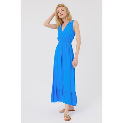 Robe midi évasée avec taille smockée et volants BLAKE ARTLOVE