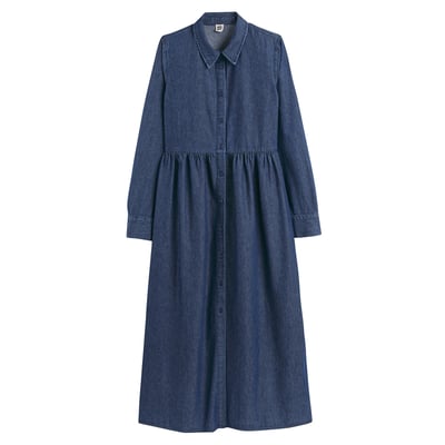 Denim Maxi Dress with Long Sleeves LA REDOUTE COLLECTIONS