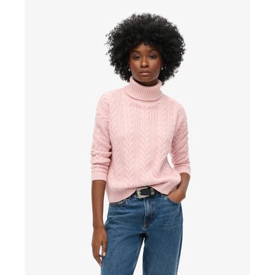 Pull col roulé maille torsadée SUPERDRY