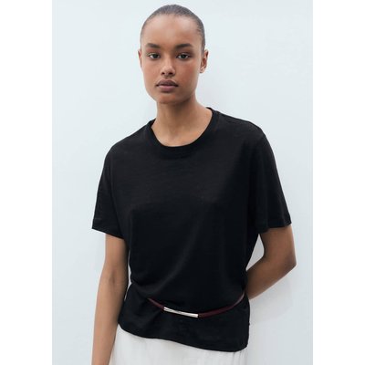 T-shirt lin manches courtes MANGO