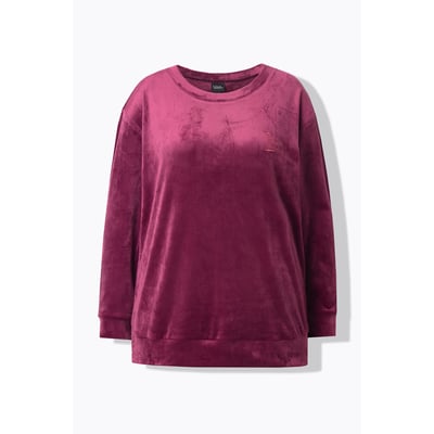 Pull homewear, velours ras, broderie ULLA POPKEN