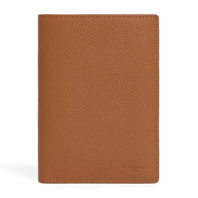 Portefeuille vertical zippé 2 volets grand en cuir grainé CHARLES LE TANNEUR