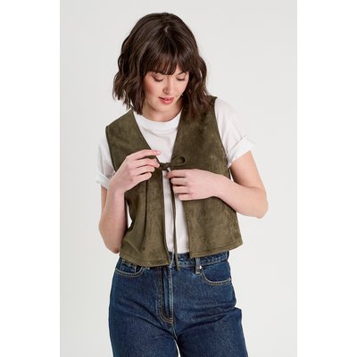 Veste suédine nouée CACHE CACHE