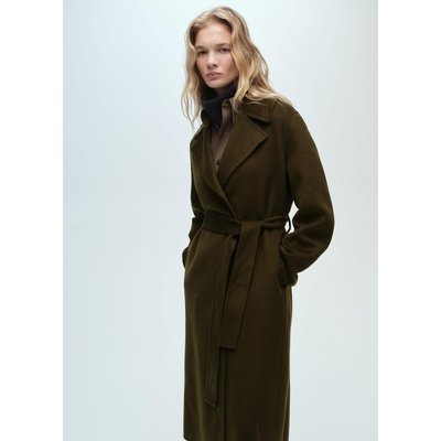 Manteau long fait main avec ceinture MANGO