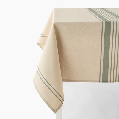 Nappe à rayures déperlante, 170x250cm, 100% coton bio MONOPRIX
