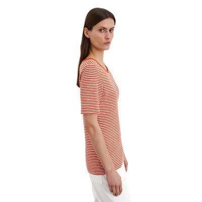 T-shirt rayé régulier en Organic Cotton Slub Jersey MARC O'POLO