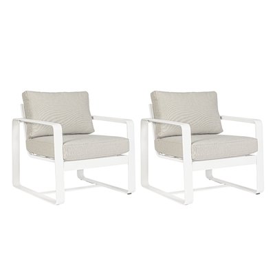 Fauteuil de jardin en aluminium et tissu (lot de 2) - ETRETAT HELLIN, DEPUIS 1862