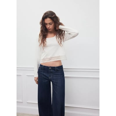 T-shirt avec bas en dentelle MANGO TEEN