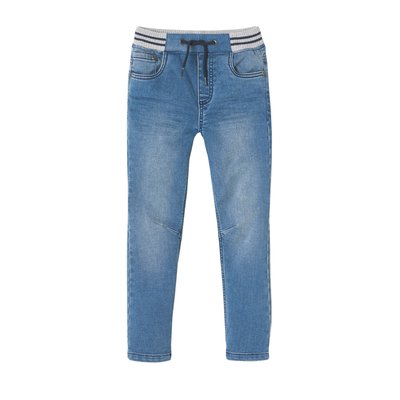 Pantalon droit en molleton effet denim VERTBAUDET