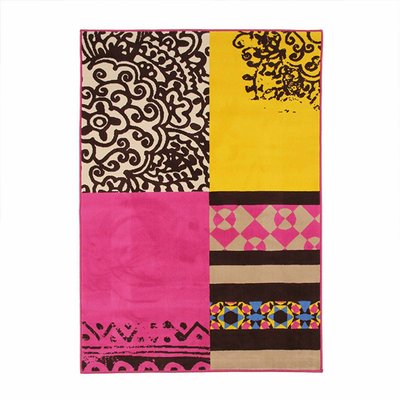Tapis intérieur extérieur toucher laineux voyage en Inde multi DELHI THE DECO FACTORY