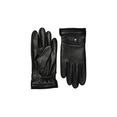 gants en cuir avec des bords-côtes en tissu MARC O'POLO