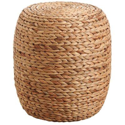 Pouf en jacinthe tressée AUBRY GASPARD