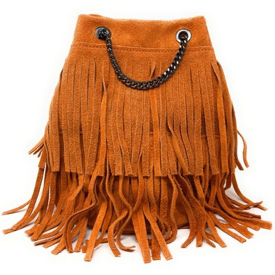 Sac à main à franges en croute de cuir TADI OH MY BAG