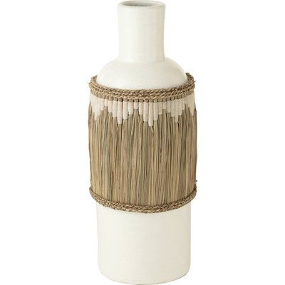 Vase  poterie motif terracotta et herbes naturelles RECOLLECTION