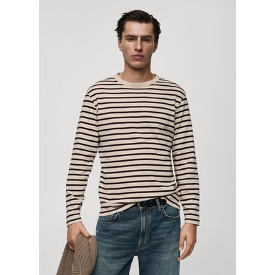 T-shirt 100 % coton rayures MANGO MAN