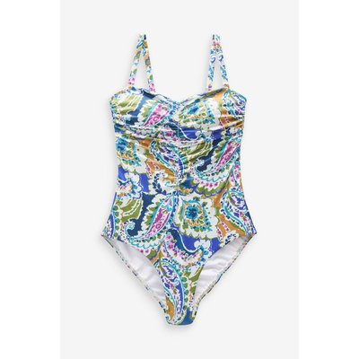Maillot de bain bandeau gainant à fronces NEXT