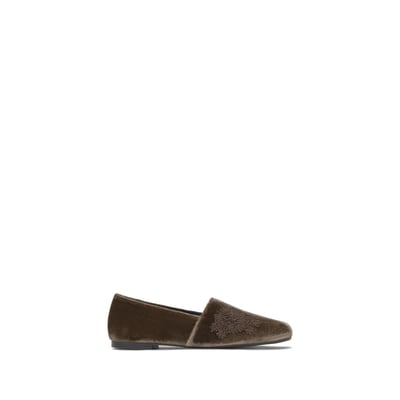 Slip on en velours brodé GISELE CASTANER