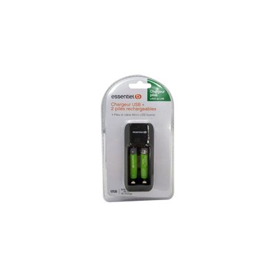 Chargeur secteur + LR03 AAA x2 700Nimh ESSENTIEL B