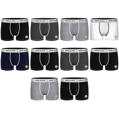 Lot De 10 Boxers Coton SERGE BLANCO