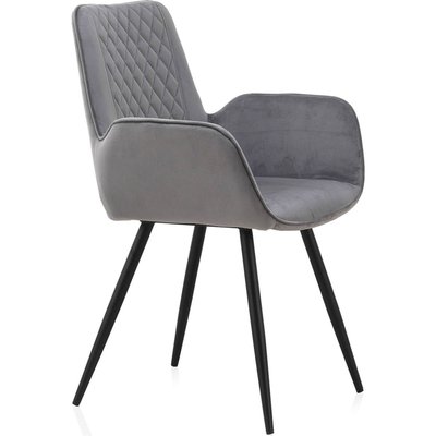 x2 Fauteuils velours  design confort pieds métal RECOLLECTION
