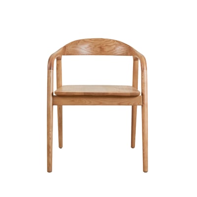 Chaise repas avec accoudoirs en frêne ZAGO