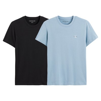 Lot de 2 T-shirts col rond logo poitrine CALVIN KLEIN JEANS