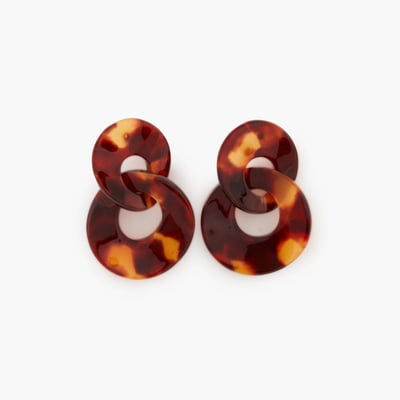 Boucles d'oreilles doubles cercles écailles BALABOOSTE