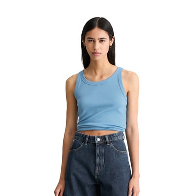 Débardeur côtelé DfC slim en jersey stretch de coton bio MARC O’POLO DENIM