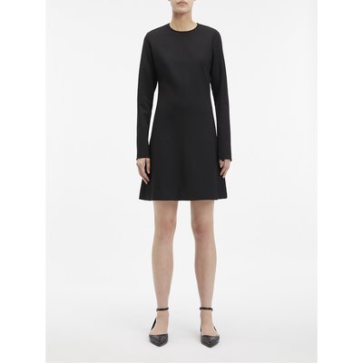 Korte jurk met lange mouwen en ronde hals CALVIN KLEIN
