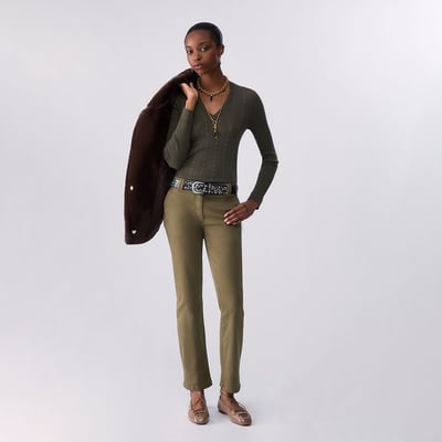 Pull en laine à col en V LIU JO